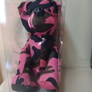 CAMO PINK TEDDY BEAR TOTE!! BAG FOLDS UP INSIDE BEARS